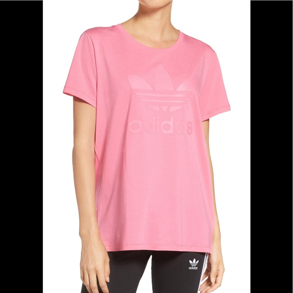 adidas Originals Trefoil Short Sleeve T-Shirt in Pink